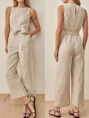 Reformation Naomi Linen Wide-Leg Jumpsuit